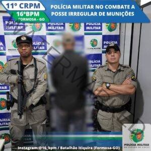 Polícia Militar apreende munições irregulares no Bairro São Benedito, em Formosa