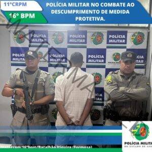 Após descumprir medida protetiva homem com diversas passagens criminais é preso no Setor Nordeste em Formosa