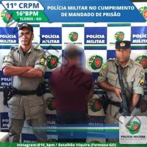 Nesta segunda (29), foragido pelo crime de estupro de vulnerável no DF é preso em Flores de Goiás