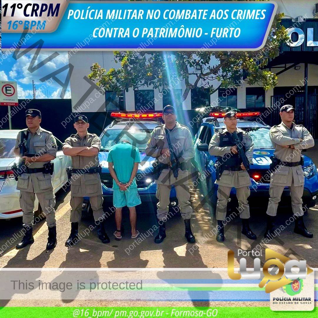 Polícia Militar prende autor de furto na Igreja São Sebastião e recupera parte do dinheiro subtraído em Formosa