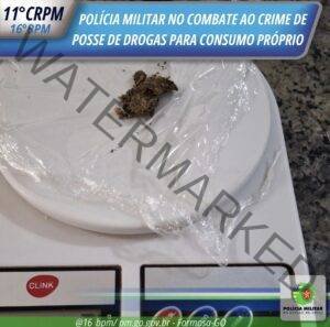 Polícia Militar de Goiás Aplica Medidas Contra Posse de Drogas em Formosa.