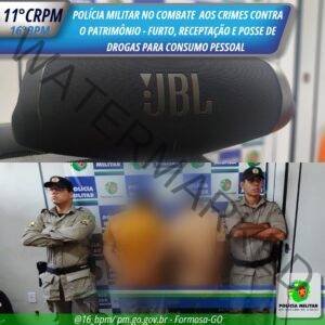 Polícia Militar Recupera Caixa de Som Furtada e Prende Dois Indivíduos em São Benedito.