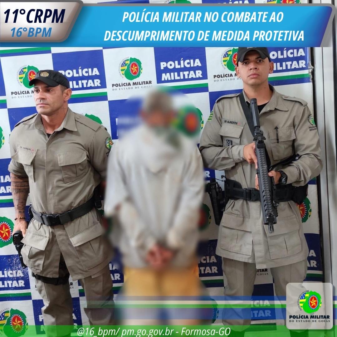 Polícia Militar Prende Autor por Descumprimento de Medida Protetiva em Jardim Califórnia.