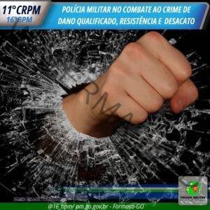 Polícia Militar de Goiás Prende Indivíduo por Desacato, Resistência e Dano ao Patrimônio Público em Formosa.