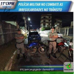 Polícia Apreende Motocicletas com Escapamento Irregular em Formosa.