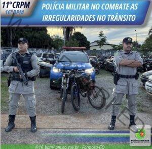 Polícia Militar de Formosa Realiza Abordagem e Remove Três Ciclomotores Irregulares.