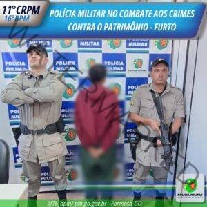 Polícia Militar de Goiás Prende Suspeita de Furto em Supermercado.