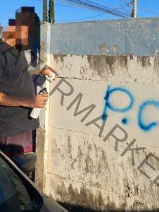 Polícias Civil e Militar prendem autor de pichações com sigla de facção criminosa em Formosa